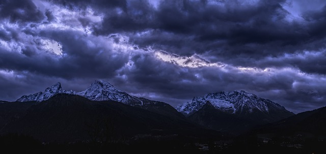 Watzmann 日落 阿尔卑斯山 - 上的免费照片