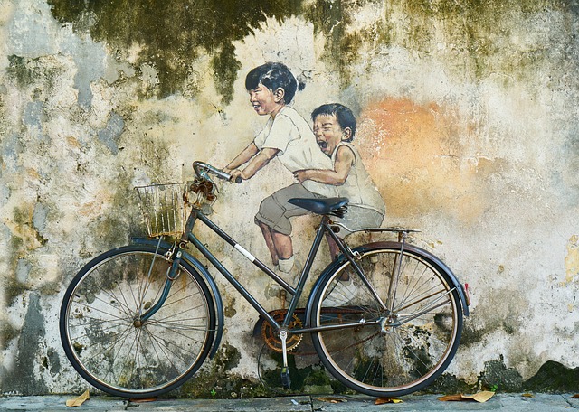 自行车 孩子们 涂鸦 - 上的免费照片