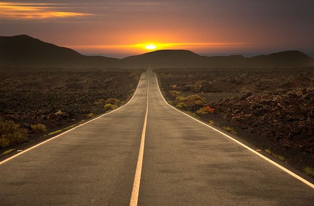 路 沙漠 日落 - 上的免费照片