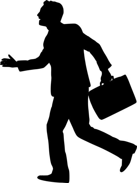 轮廓 商人 快点 - 免费矢量图形