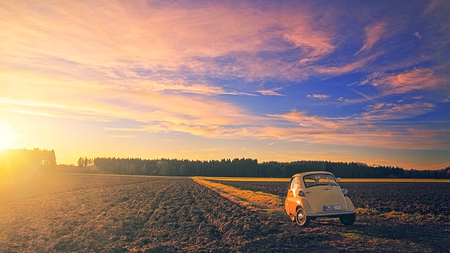 日落 宝马 Isetta - 上的免费照片