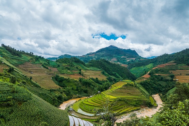 景观 Mucangchai 村庄 - 上的免费照片