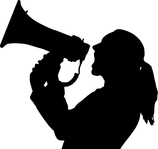 轮廓 营销 扩音器 - 免费矢量图形