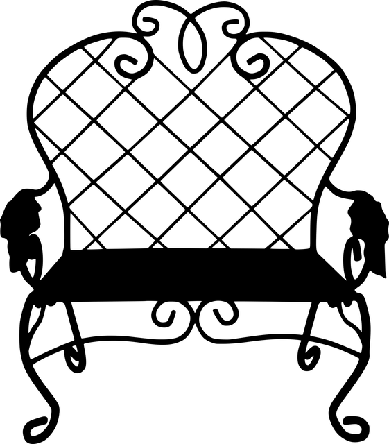 轮廓 公园的长椅上 老的 - 免费矢量图形
