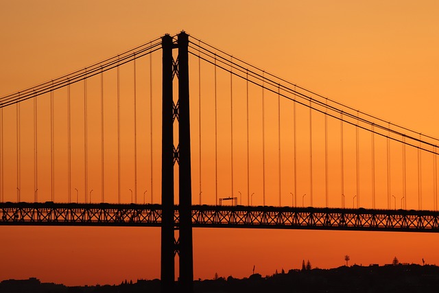 桥 日落 轮廓 - 上的免费照片