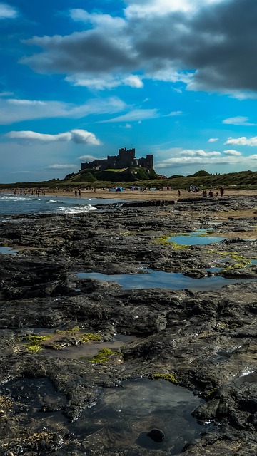 城堡 海滩 岩石 - 上的免费照片