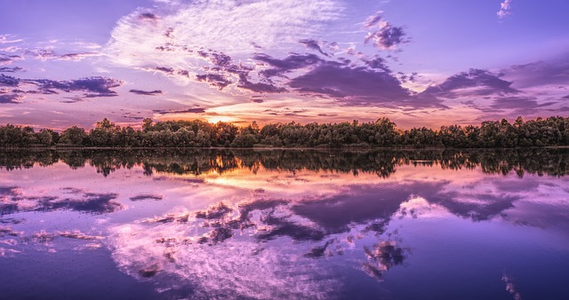 全景 湖 日落 - 上的免费照片