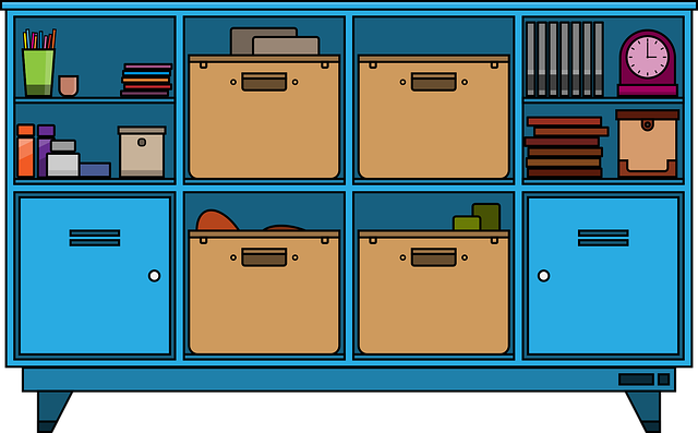 书柜 存储箱 内阁 - 免费矢量图形