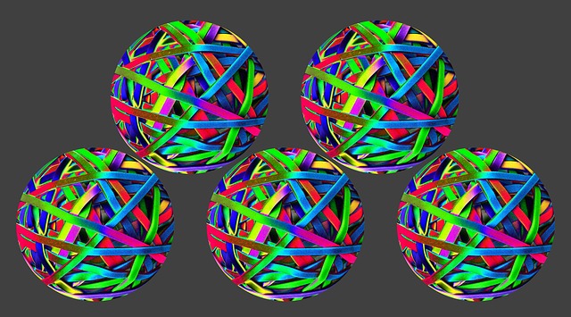 橡皮筋 球 多彩色 - 上的免费图片