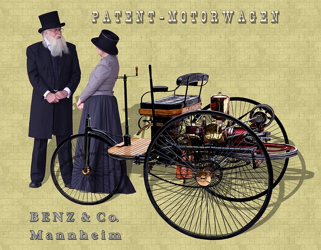 孤立 专利电机的汽车 卡尔-奔驰 - 上的免费图片