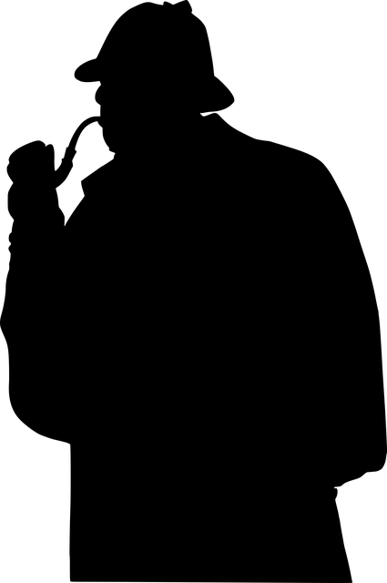 夏洛克 · 福尔摩斯 管道 轮廓 - 免费矢量图形