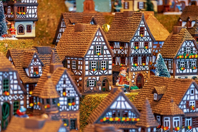 圣诞节的主题 半木结构房屋 微型 - 上的免费照片