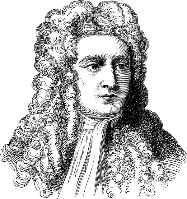 艾萨克 牛顿 肖像 优质的 - 免费矢量图形