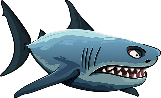 鲨鱼 颚 牙齿 - 免费矢量图形