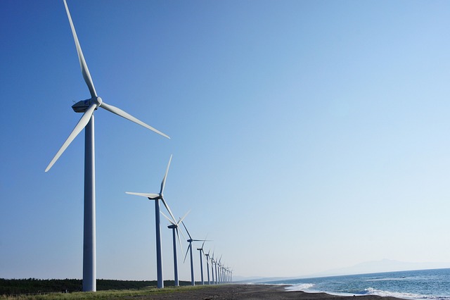 海岸 风力发电机组 海 - 上的免费照片