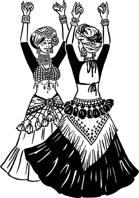 舞蹈 肚皮舞 头巾 - 免费矢量图形