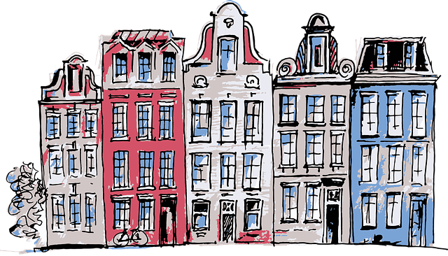 阿姆斯特丹 荷兰 房屋 - 免费矢量图形