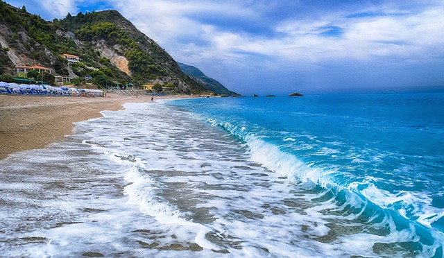 波浪 希腊 莱夫卡斯 - 上的免费照片