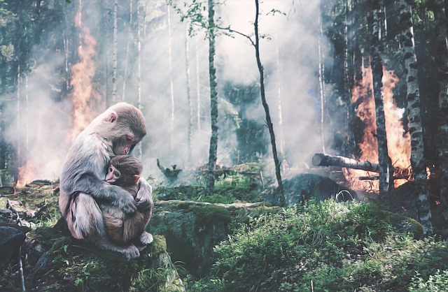 猴子 婴儿 森林火灾 - 上的免费照片
