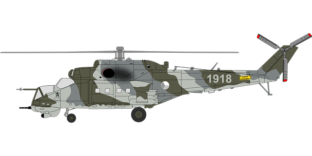 Mi-24 欣德 斩波器 - 免费矢量图形