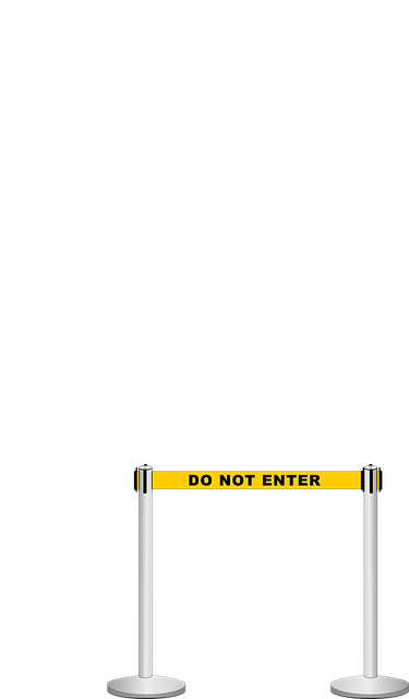 可伸缩的支柱带 人群 队列 - 免费矢量图形