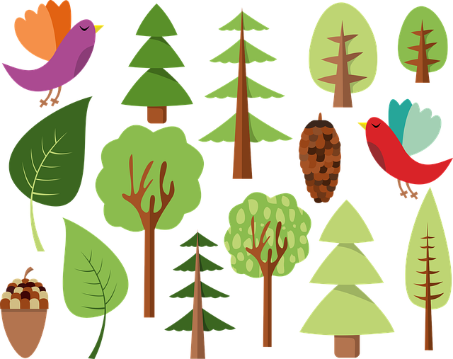 一颗树 林 鸟 - 免费矢量图形