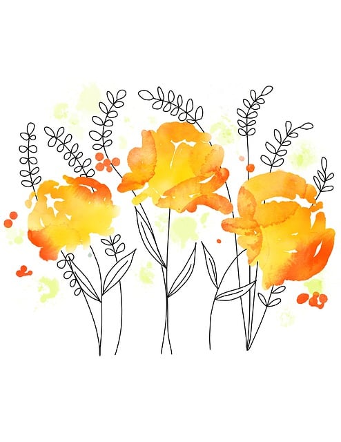 花朵 水彩 春天 - 上的免费图片