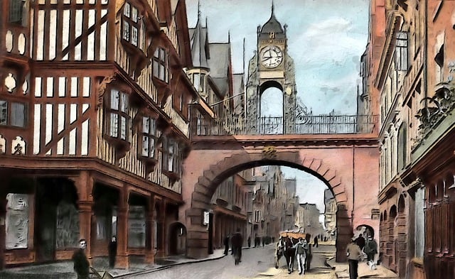 东门街Chester 优质的 英国 - 上的免费图片