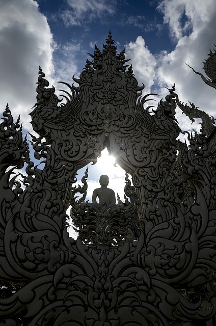 轮廓 泰国 Wat Rong Khun - 上的免费照片