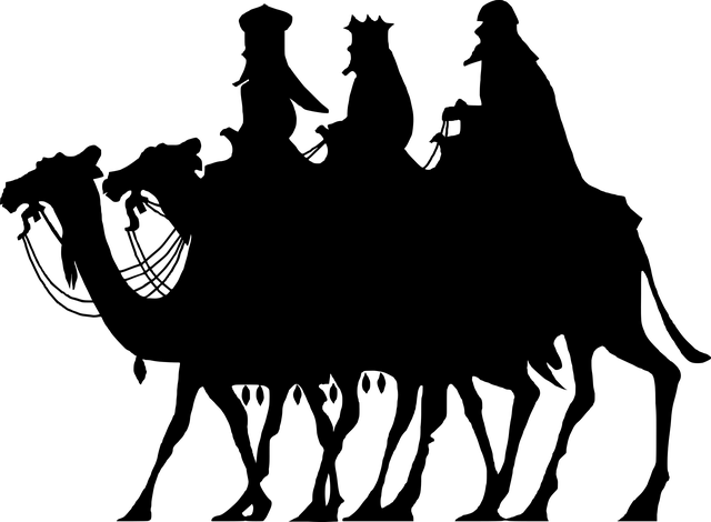三个智者 轮廓 基督 - 免费矢量图形