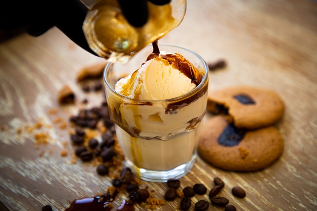 咖啡 冰淇淋 饼干 - 上的免费照片