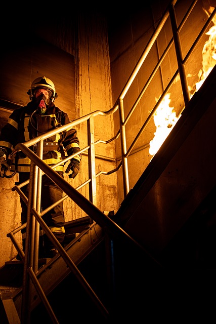 火焰 消防队员 楼梯 - 上的免费照片