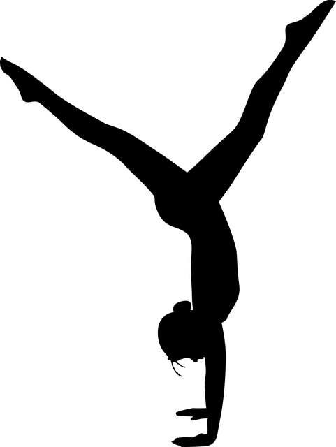 运动的 练体操 女孩 - 免费矢量图形