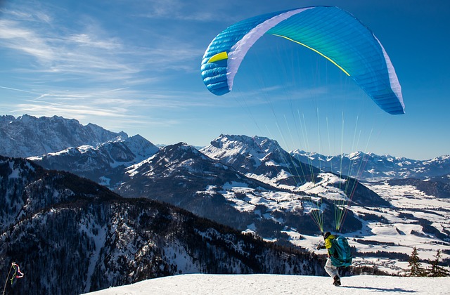 滑翔伞 山 阿尔卑斯山 - 上的免费照片