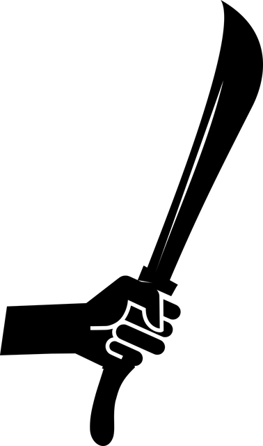 剑 手 轮廓 - 免费矢量图形