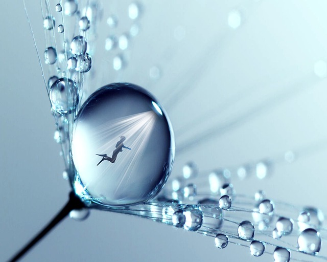 滴 水 蓝色的 - 上的免费图片