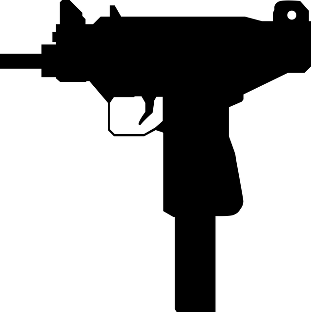 乌兹 武器 恐怖主义 - 免费矢量图形