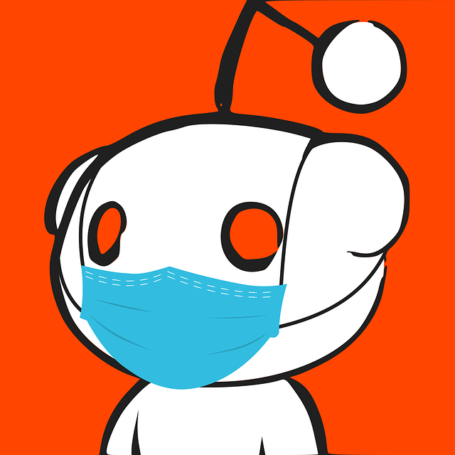 红迪网 Snoo 蒙面 - 免费矢量图形