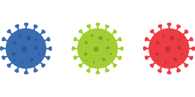 冠状病毒 图标 蓝色的 - 免费矢量图形