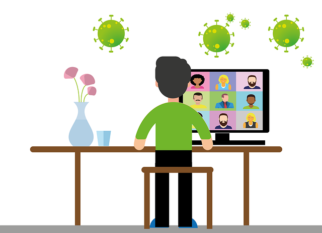 家庭办公室的视频会议 在家工作 计算机 - 上的免费图片