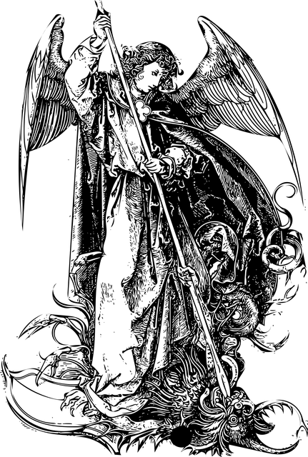 天使 迈克尔 画画 - 免费矢量图形
