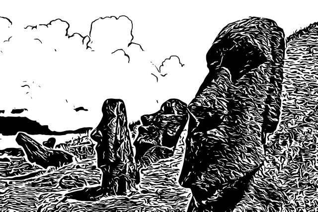复活节岛 这石像 雕像 - 上的免费图片