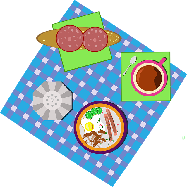 早餐 一顿饭 盘子 - 免费矢量图形