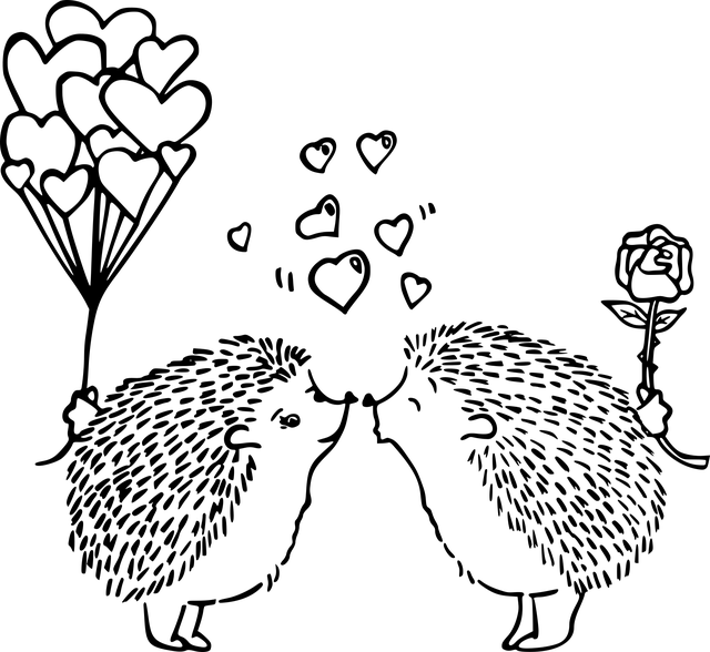 刺猬 很少 气球 - 免费矢量图形