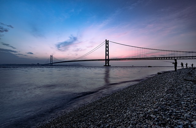明石-海峡的桥梁 海 剪影 - 上的免费照片