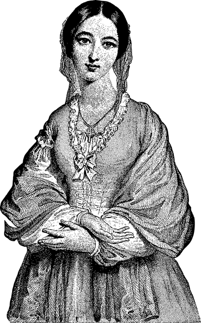 佛罗伦萨夜莺 肖像 线条艺术 - 免费矢量图形
