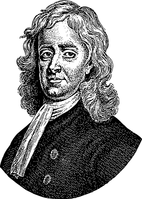 艾萨克 牛顿 肖像 优质的 - 免费矢量图形