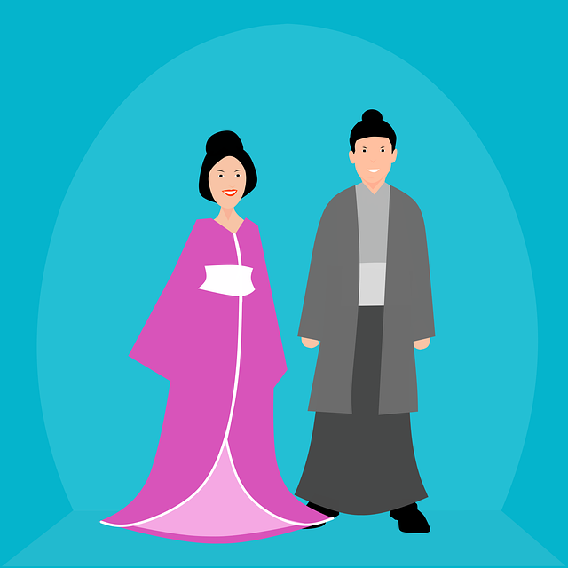 夫妻 人们 传统的 - 免费矢量图形