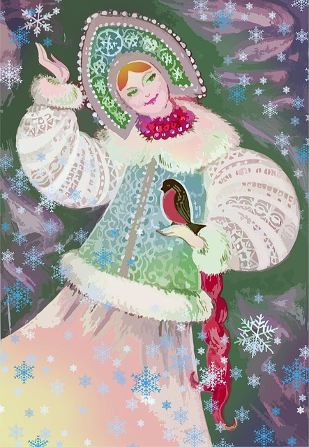 雪少女 鸟 冬季 - 上的免费图片