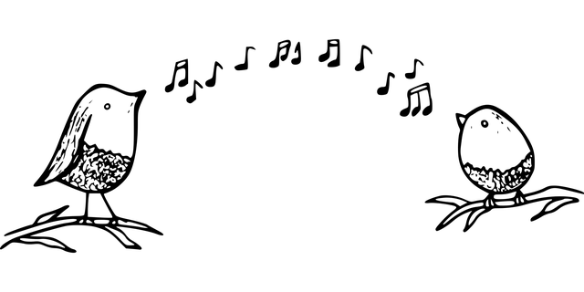 鸟类 唱歌 大纲 - 免费矢量图形